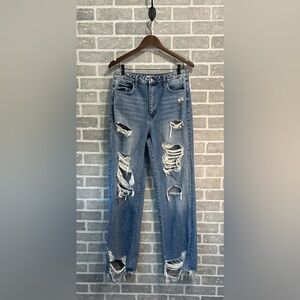 Flying Monkey High Rise Distressed Blue Women's Jeans Size 30